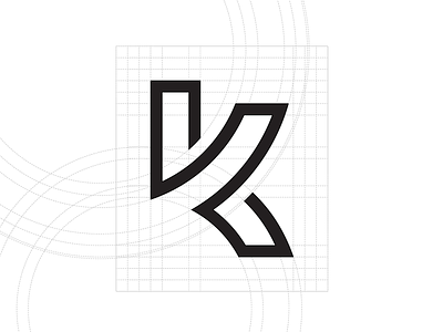 Logo Alphabet 11-26 alphabet branding grid k kickboxing layout letter logo project sharp thick typography