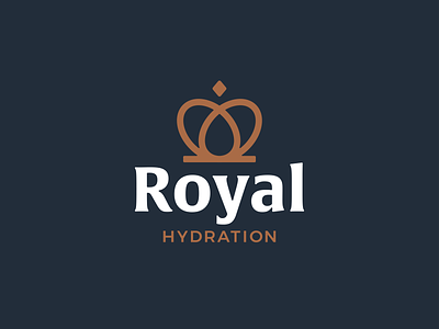 Royal Hydration: Crown + Water Logo