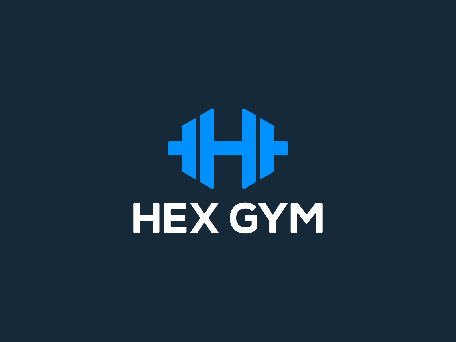 Hex Gym - Dumbbell Logo by Nick Budrewicz on Dribbble