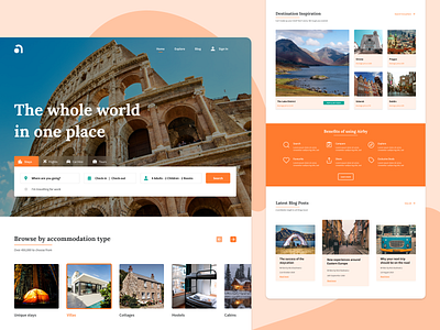 Travel Booking Site - Landing Page Concept