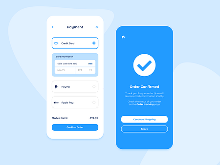 Payment & Order Confirmation App by Nick Budrewicz for VIA Creative on ...