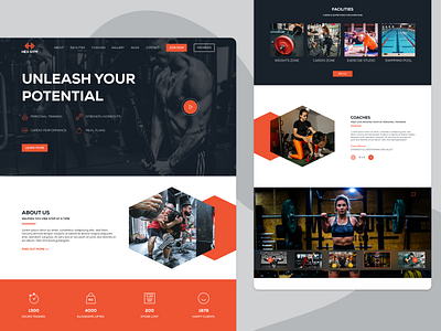 Gym/Fitness Centre Website - Landing Page Concept