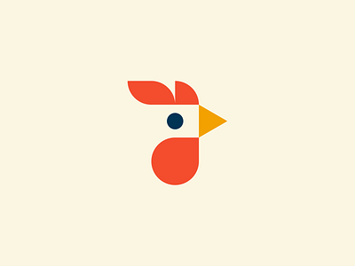 The Rooster animal bird bird logo bold branding cockerel farm farmyard icon identity illustration line art logo logomark mark negative space red rooster symbol vector