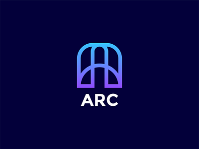ARC - Letter A Logo 36dayoftype a alphabet blue branding electric icon identity identity design letter a line art logo logomark logotype mark purple sticker type vector