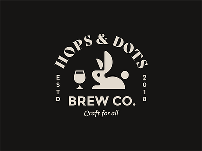 Hops & Dots Brewery Logo Design