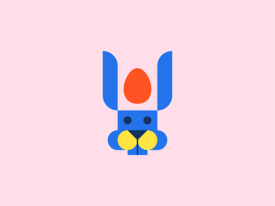 Happy Easter 🐰🥚 blue branding bunny circle easter easter egg geometric icon identity illustration line line art logo logomark mark pink rabbit sticker symbol vector