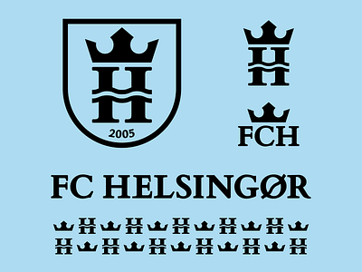 FC Helsingor - Brand Toolkit blue branding crest crown denmark football icon identity logo logomark logotype mark negative space river shield soccer sport symbol type waves
