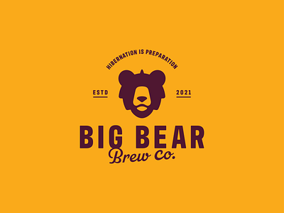 Big Bear Brewery Logo Design ale bear beer beer label branding brewery craft craft ale craft beer hops icon illustration logo logotype mark negative space type vector