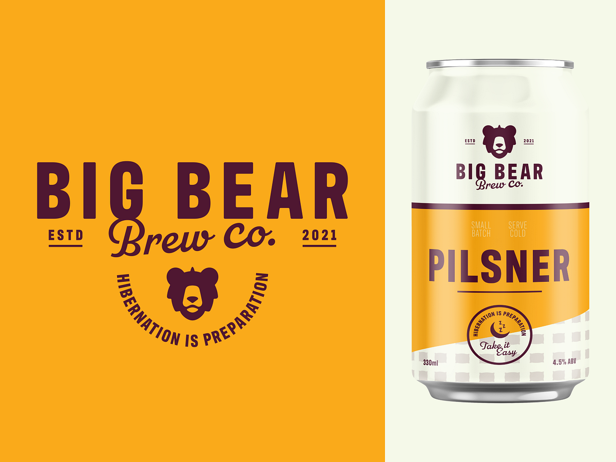 Big Bear Brewery Pilsner by Nick Budrewicz on Dribbble