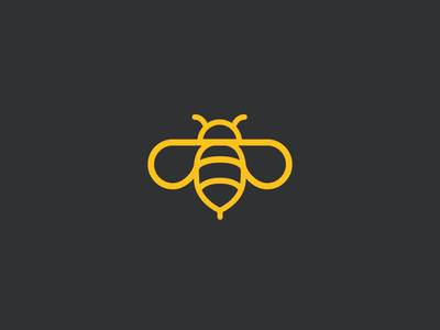 Worker Bee bee icon insect line art logo logomark manchester mcr symbol united vector