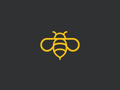 Worker Bee bee icon insect line art logo logomark manchester mcr symbol united vector