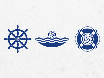 Nautical Football Motifs badge crest football futbol line art logo nautical pattern ship soccer vector waves