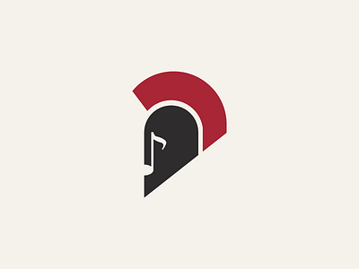 Spartan Records friday helmet icon identity line art logo logomark music negative space record spartan vector