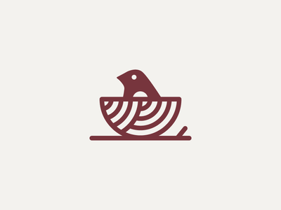 Nest bird bold brand icon identity line art logo logomark minimalism nature nest symbol