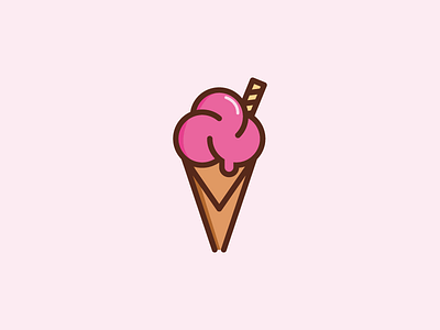 Morgan's Ice Cream (M Logomark) brand flat gelato ice cream identity illustration line art logo logomark logotype m sticker