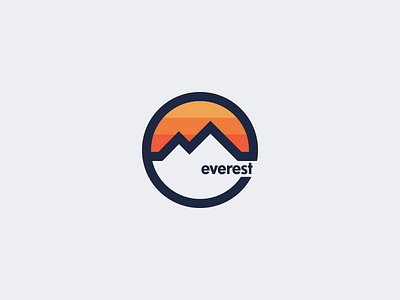 Everest Outdoor Clothing - E Logomark brand e icon identity line art logo logomark logotype mark mountain outdoor sticker