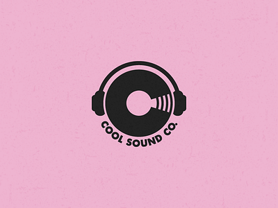Cool Sound Company brand icon identity line art logo logomark logotype mark music record sticker vinyl