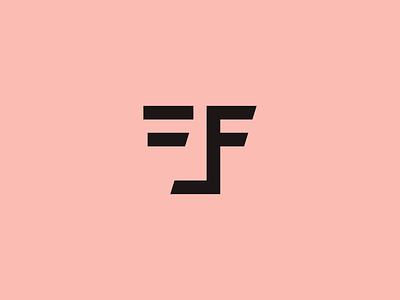 Face - F f face identity line art logo logomark logotype mark monogram negative space sticker type
