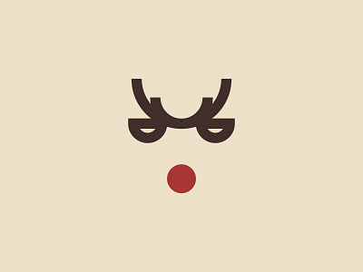 Rudolph/Reindeer - Minimal Logo branding christmas icon line art logo mark minimal negative space reindeer symbol vector