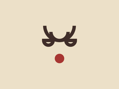 Rudolph/Reindeer - Minimal Logo branding christmas icon line art logo mark minimal negative space reindeer symbol vector