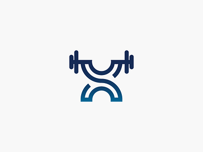 X-Ert CrossFit branding gym icon line art logo mark negative space symbol type vector x