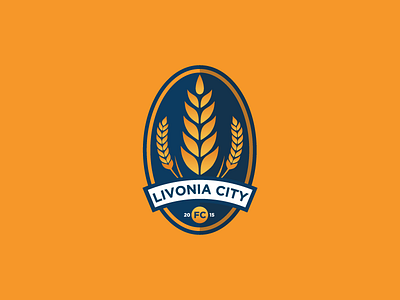 Livonia City Football Club branding corn crest farm logo mark michigan soccer symbol type vector