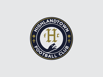 Highlandtown Football Club branding crest cross logo mark maryland snake soccer symbol type vector