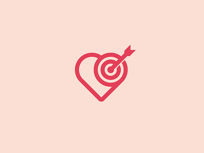 Cupid Logo - Happy Valentine's Day arrow branding heart icon logo mark negative space symbol type valentines vector