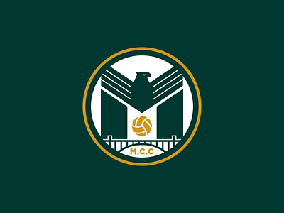Monterey County Coasthawks Football Club bird branding bridge california crest logo mark soccer symbol type vector