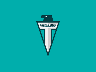 San Jose Thunderbirds Football Club branding crest eagle logo mark san jose soccer symbol thunderbird type vector