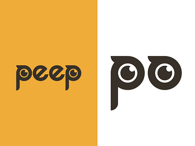 Peep - Branding Variants branding camera eye grid icon logo mark media negative space p type