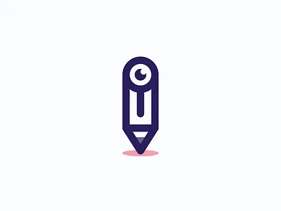 Spy School - #Typehue branding eye icon line logo mark negative space pencil symbol type typehue