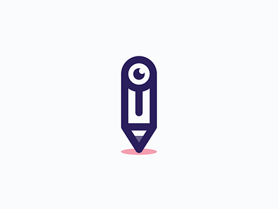 Spy School - #Typehue branding eye icon line logo mark negative space pencil symbol type typehue