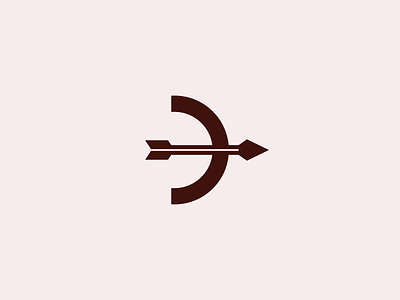 Direct - Letter D Logo arrow bow branding d icon logo mark negative space symbol type vector