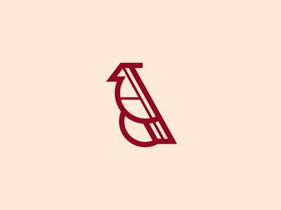 The Bird bird branding fly icon line logo mark negative space symbol type vector