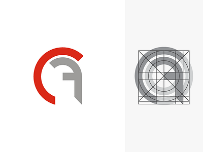 Centurion Fitness: C + F branding fitness grid icon logo mark monogram negative space roman symbol type