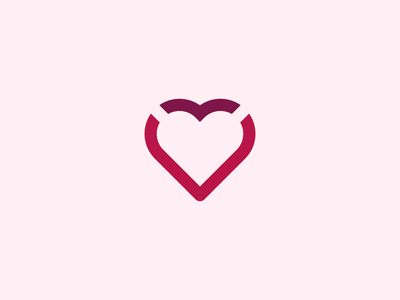 Lovebird bird branding heart icon logo love mark negative space symbol type vector