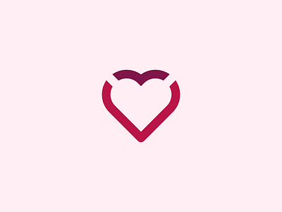 Lovebird bird branding heart icon logo love mark negative space symbol type vector
