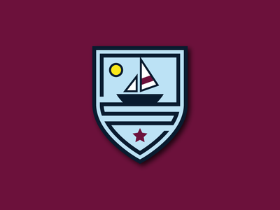 San Mateo FC boat branding cali crest football logo negative space s shield soccer type
