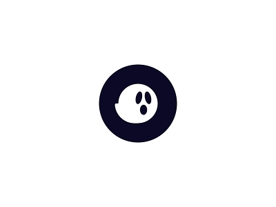 O for October ghost ghost button halloween icon identity illustration line line art logo logomark logotype mark negative space october spooky sticker type typography vector