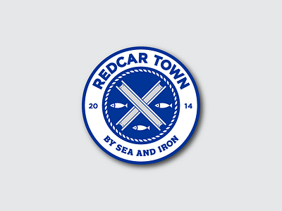 Redcar Town FC branding fish football icon identity illustration iron logo logotype mark ocean rope sea soccer soccer crest steel sticker type typography vector