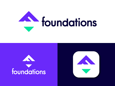 Foundations Property Management app brand branding f foundation icon identity line line art logo management mark negative space property sticker symbol type typography vector