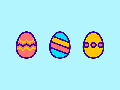 Happy Easter! blue bold branding bunny easter easter egg egg flat holiday icon identity illustration line line art logo logomark mark spring sticker vector