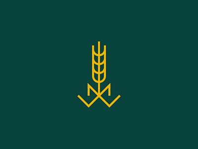 MW + Wheat Logo branding football icon identity line line art logo logomark logotype m mark midwest soccer symbol type typography usa vector w wheat