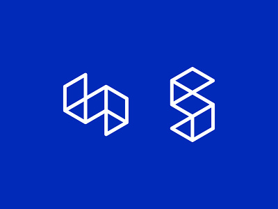 S Cube/Geometric 3d branding geometric icon identity line art logo logomark negative space sticker type typogaphy