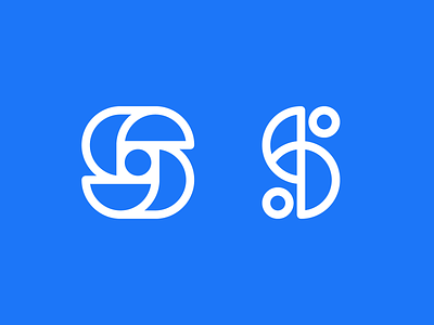 S Logo Exploration blue branding icon identity line art logo logomark mark negative space s sticker symbol type vector