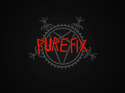 Pure Fix Metal Logo bicycles bikes fixed gear fixies metal pure fix slayer tshirt