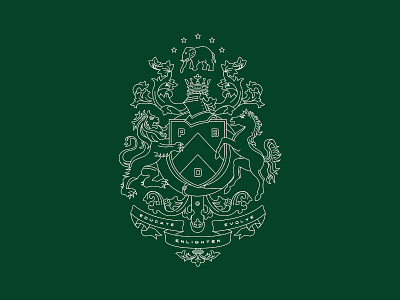 Heraldry Inspired Crest Design brand branding illustrator logo logomark print vector