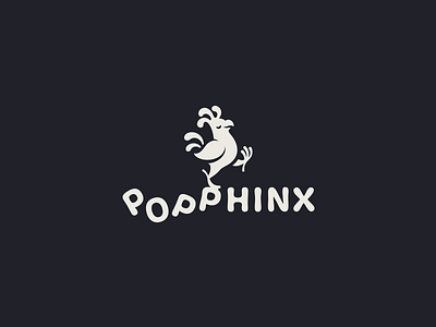 Popphinx accessories character funny impudent letter logo logotype mascot parrot trample