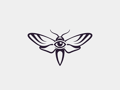Hawk Moth black butterfly eye hawkmoth logo logotype personal shadow